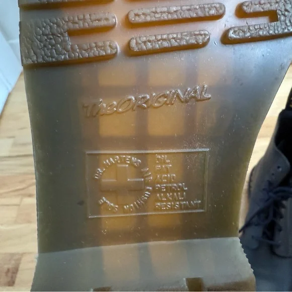 Dr. Martens 1460 Pascal Virginia US 8 Lace up Blue Leather Boots EUC - Picture 11 of 12